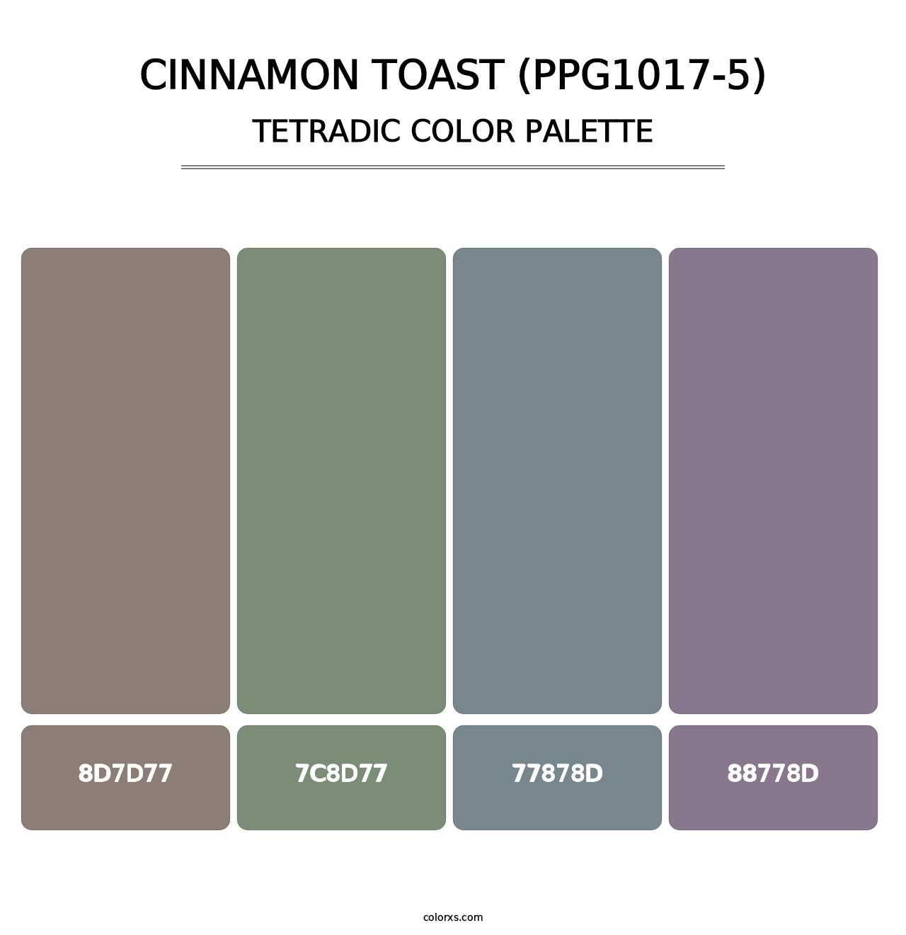 Cinnamon Toast (PPG1017-5) - Tetradic Color Palette