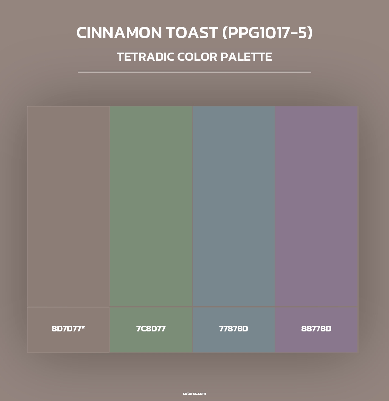 Cinnamon Toast (PPG1017-5) - Tetradic Color Palette