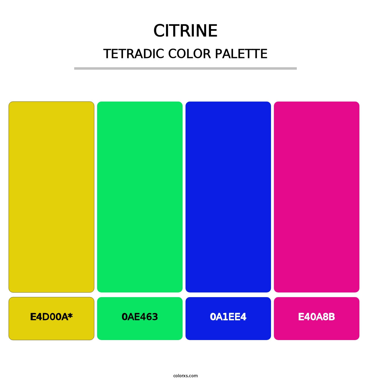 Citrine - Tetradic Color Palette