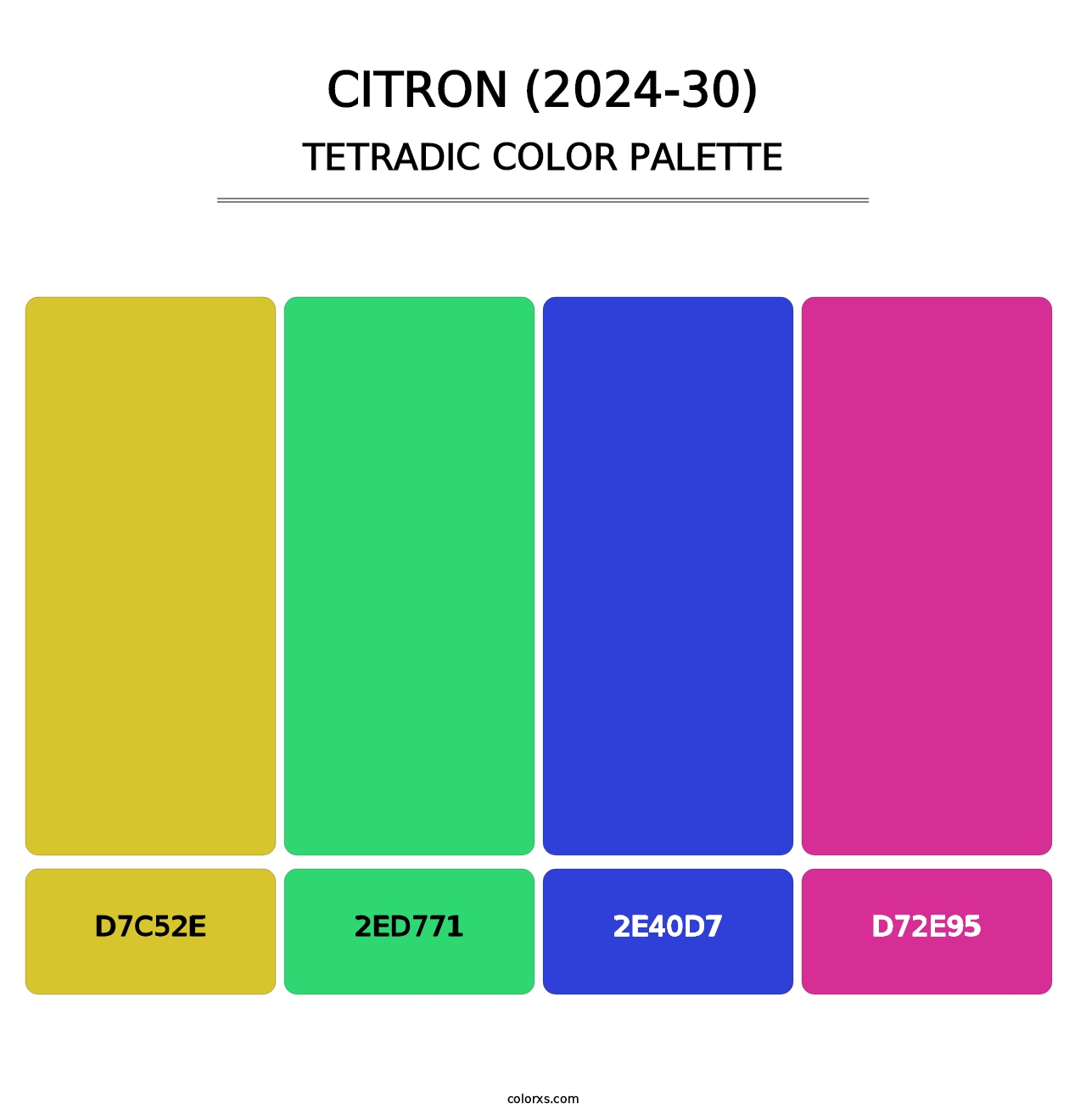 Citron (2024-30) - Tetradic Color Palette