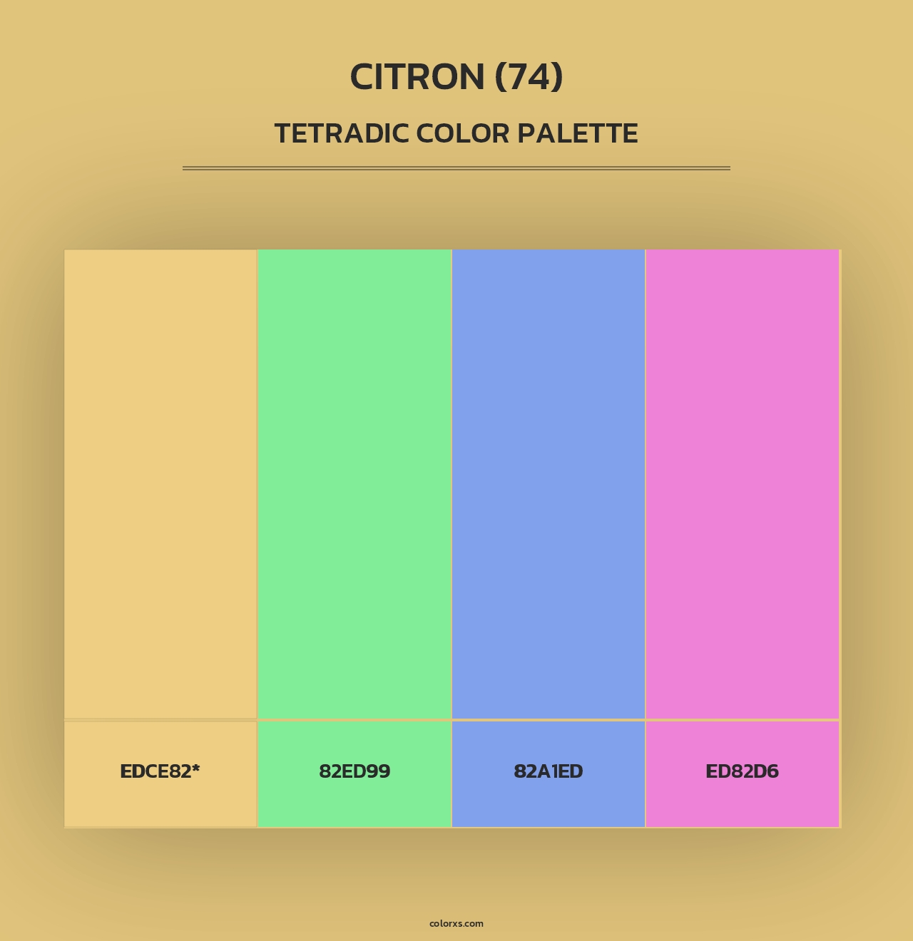 Citron (74) - Tetradic Color Palette