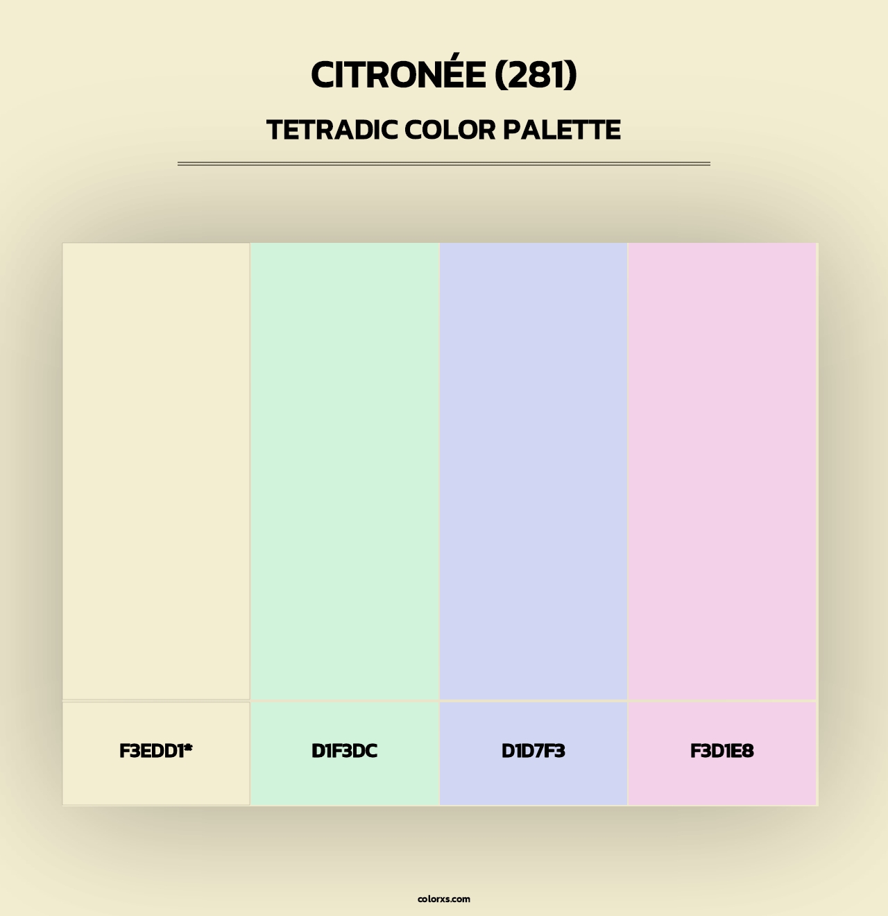 Citronée (281) - Tetradic Color Palette