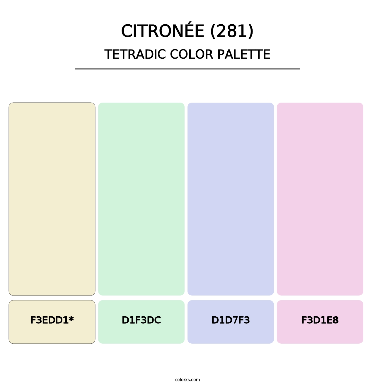 Citronée (281) - Tetradic Color Palette