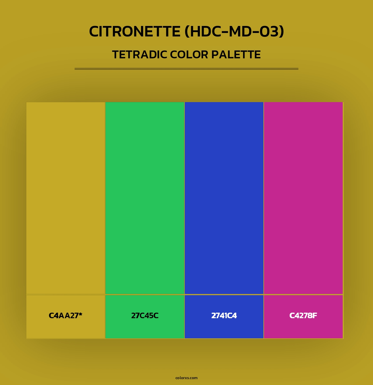 Citronette (HDC-MD-03) - Tetradic Color Palette