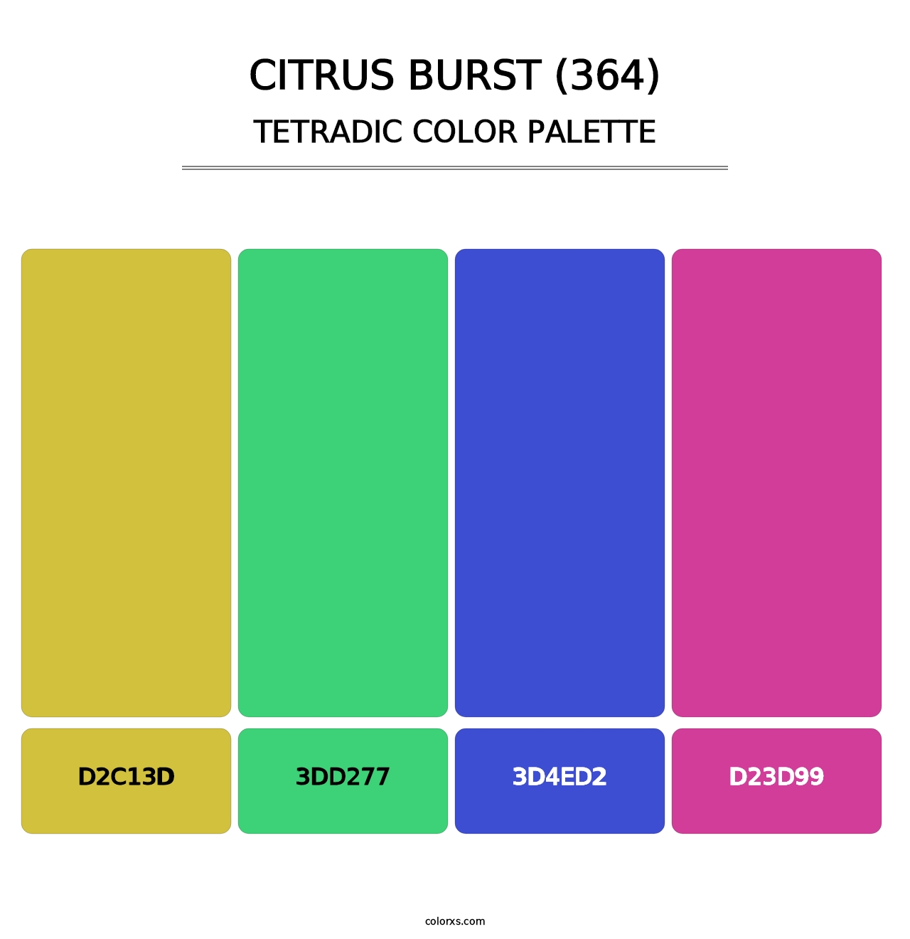 Citrus Burst (364) - Tetradic Color Palette