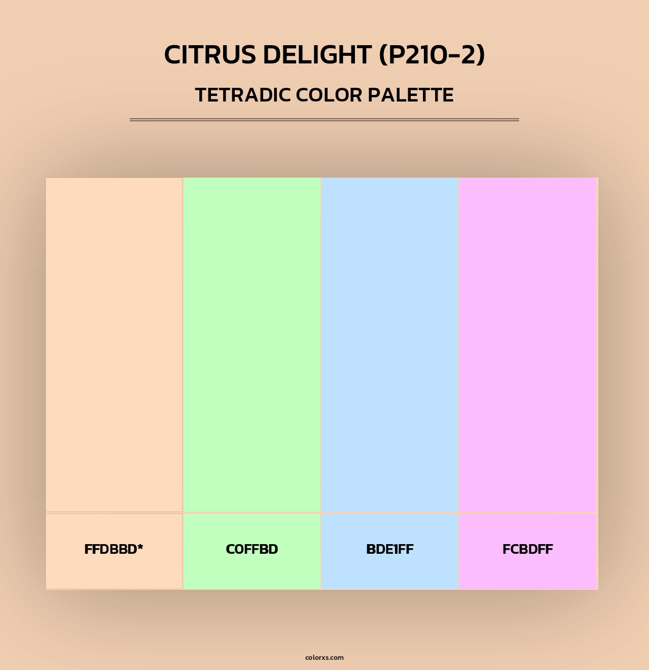 Citrus Delight (P210-2) - Tetradic Color Palette