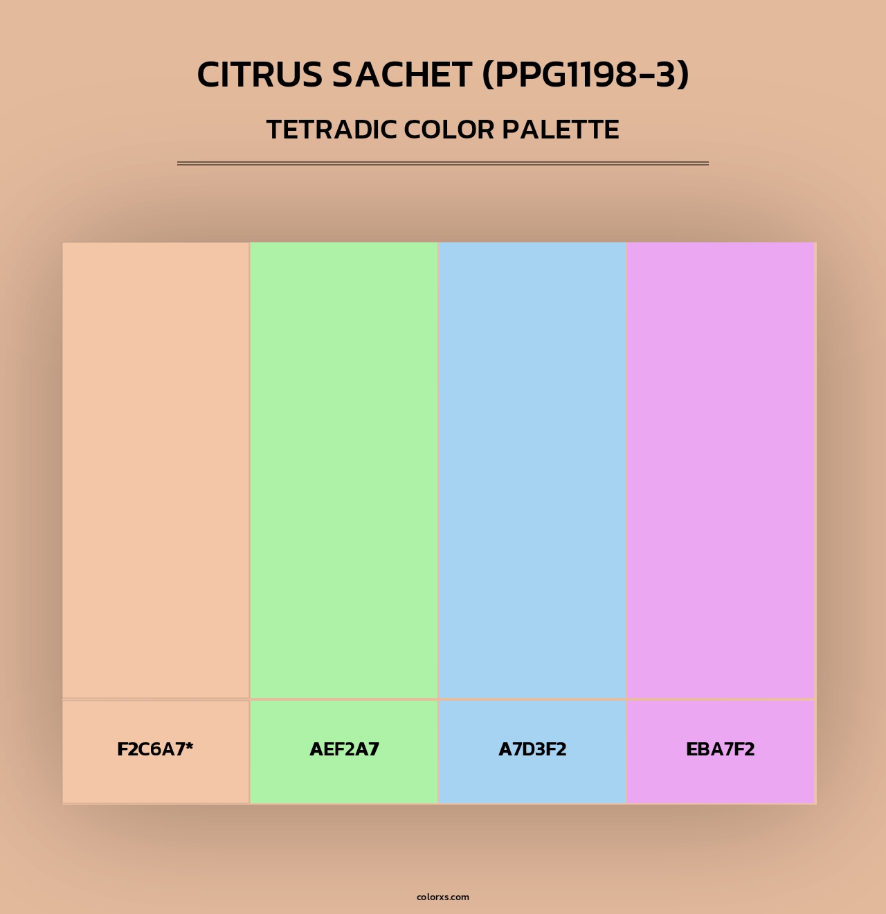 Citrus Sachet (PPG1198-3) - Tetradic Color Palette