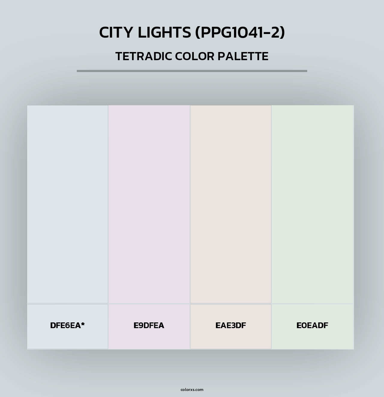 City Lights (PPG1041-2) - Tetradic Color Palette
