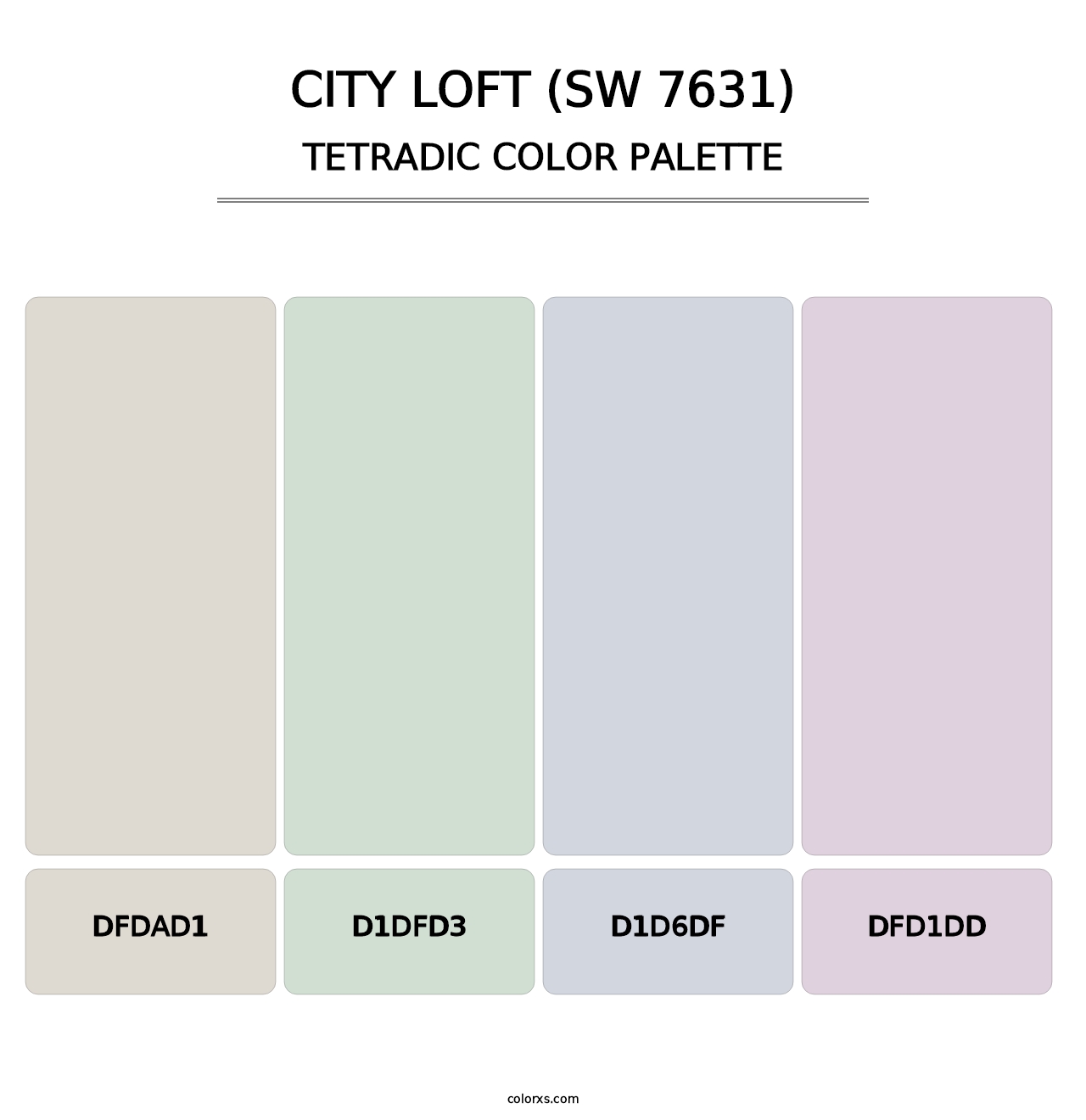 City Loft (SW 7631) - Tetradic Color Palette