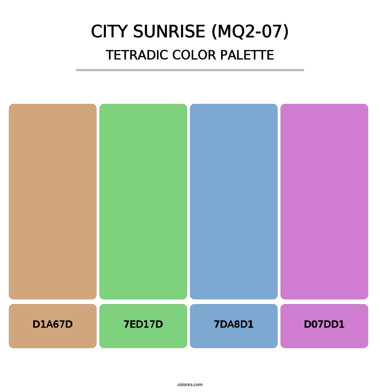 City Sunrise (MQ2-07) - Tetradic Color Palette
