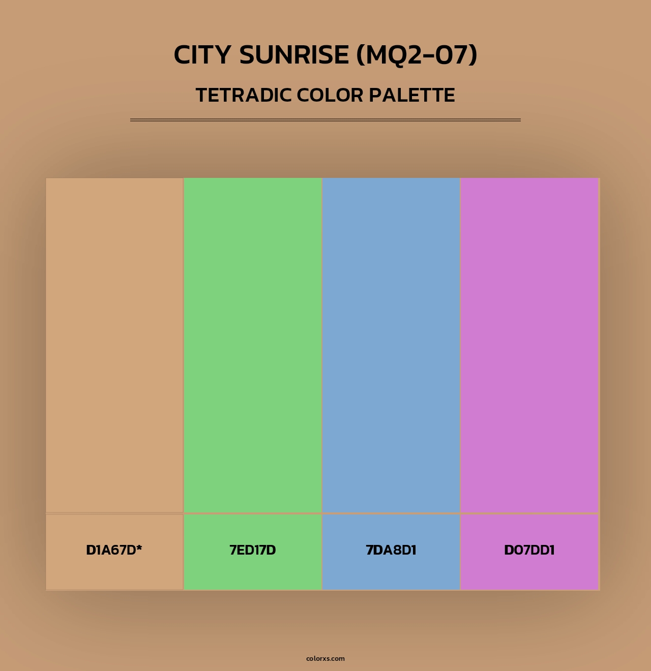 City Sunrise (MQ2-07) - Tetradic Color Palette