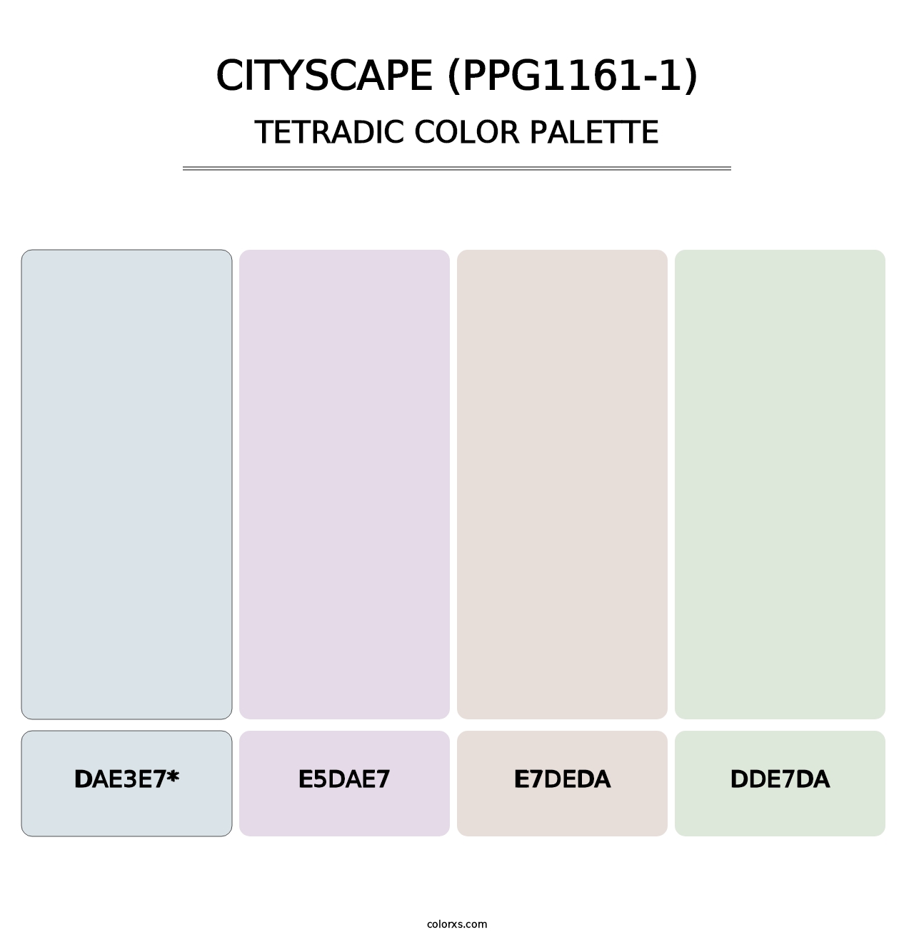 Cityscape (PPG1161-1) - Tetradic Color Palette