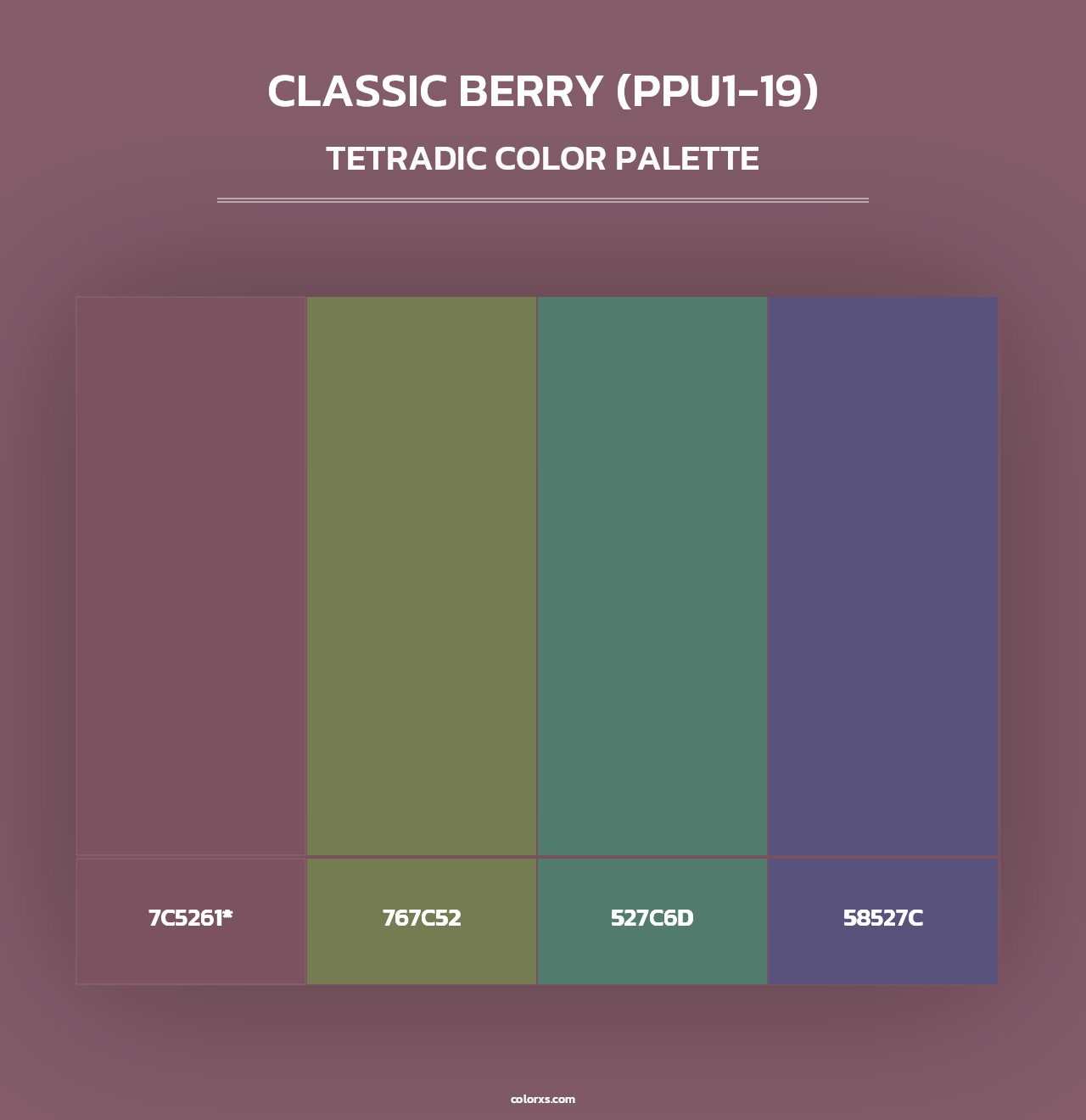 Classic Berry (PPU1-19) - Tetradic Color Palette