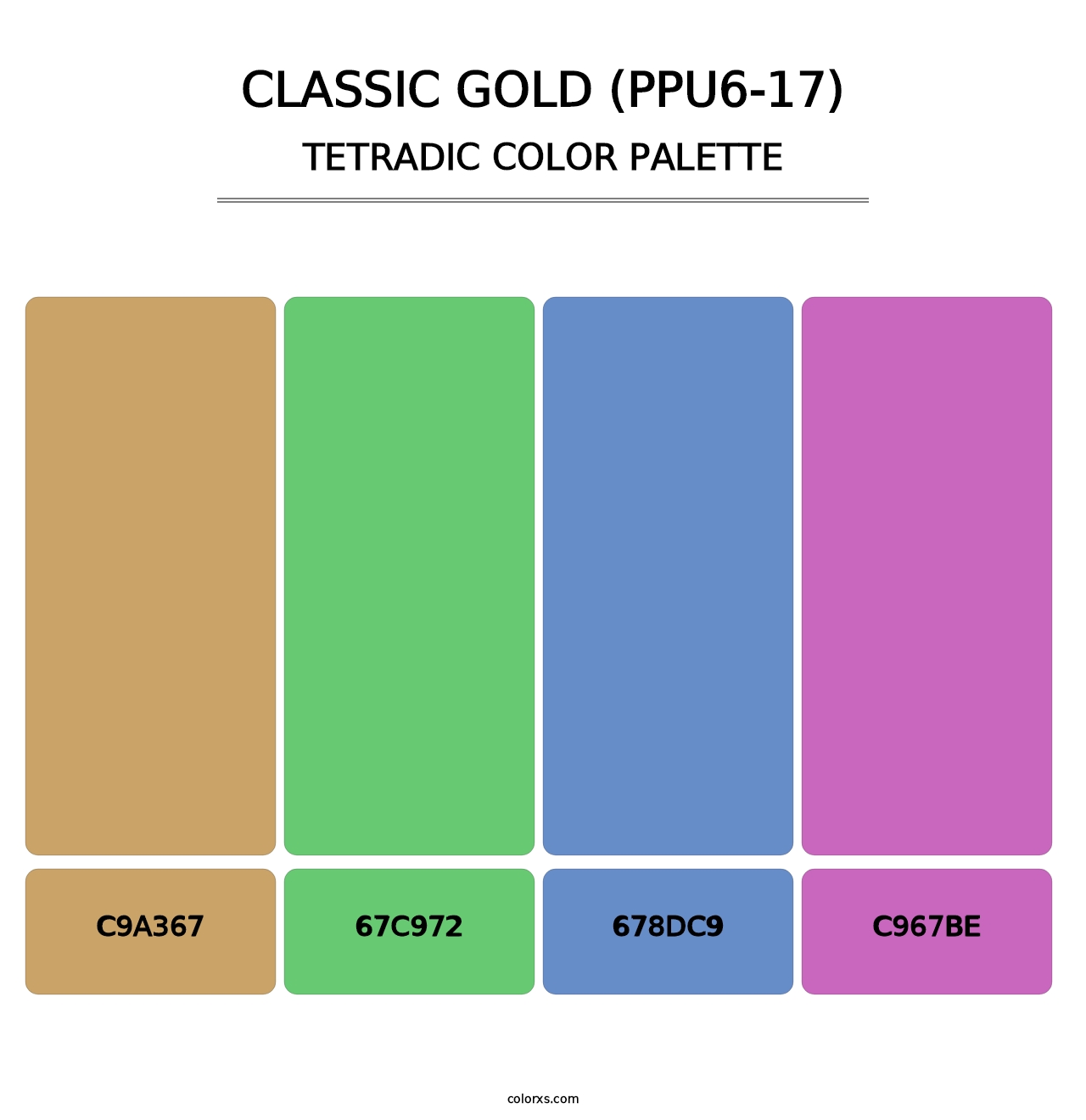 Classic Gold (PPU6-17) - Tetradic Color Palette