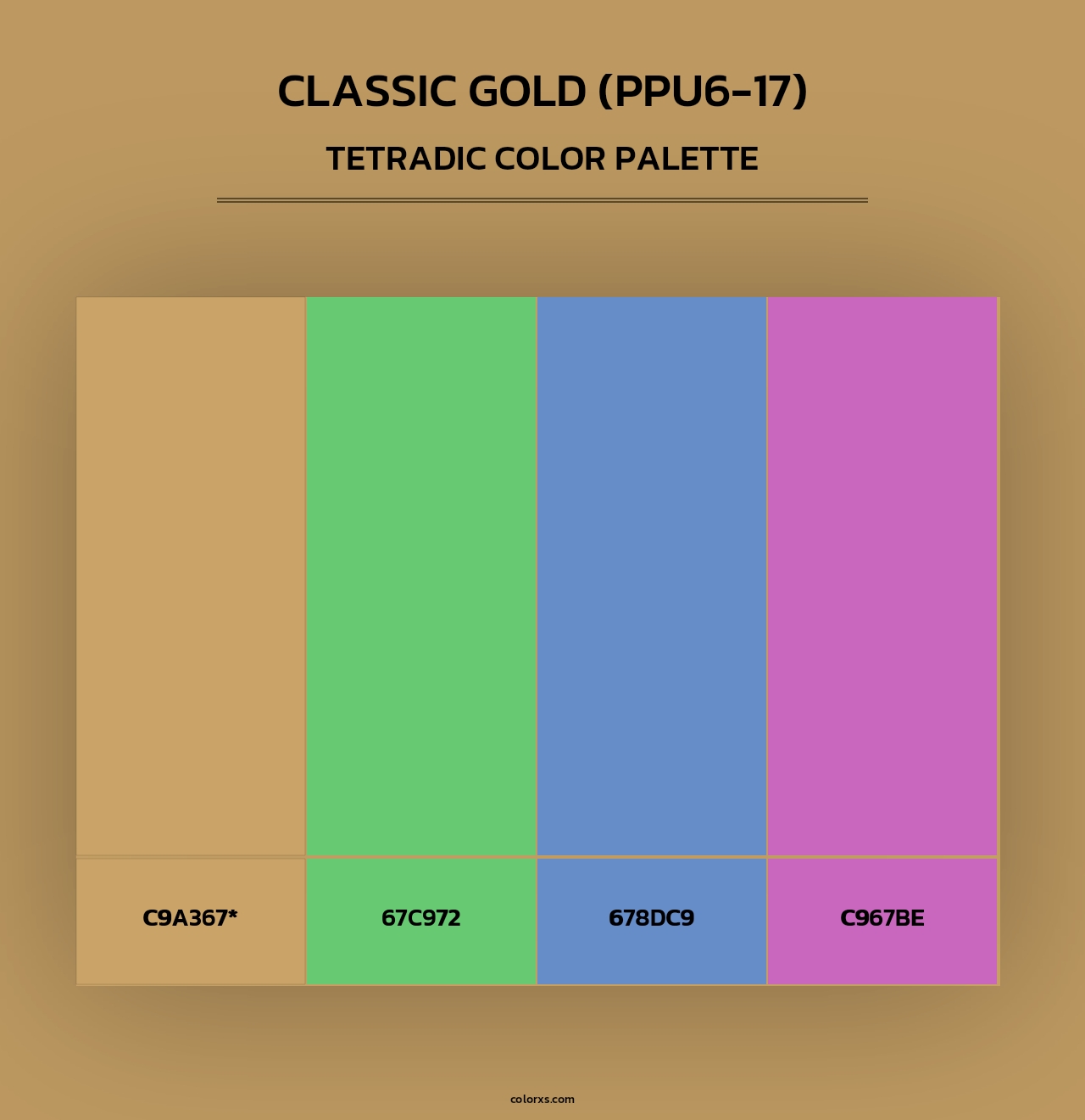 Classic Gold (PPU6-17) - Tetradic Color Palette