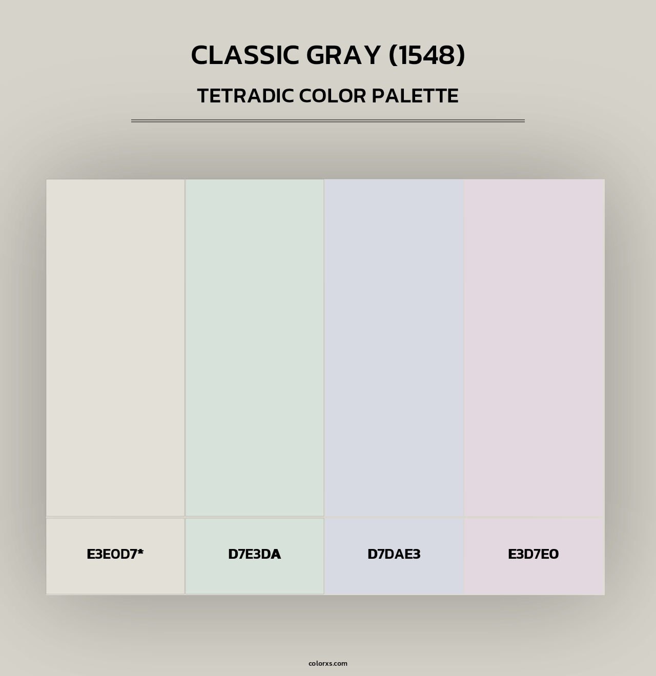 Classic Gray (1548) - Tetradic Color Palette