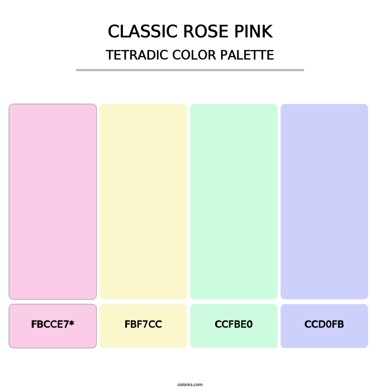 Classic Rose Pink - Tetradic Color Palette
