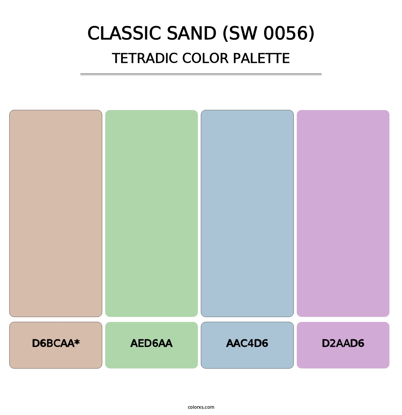 Classic Sand (SW 0056) - Tetradic Color Palette