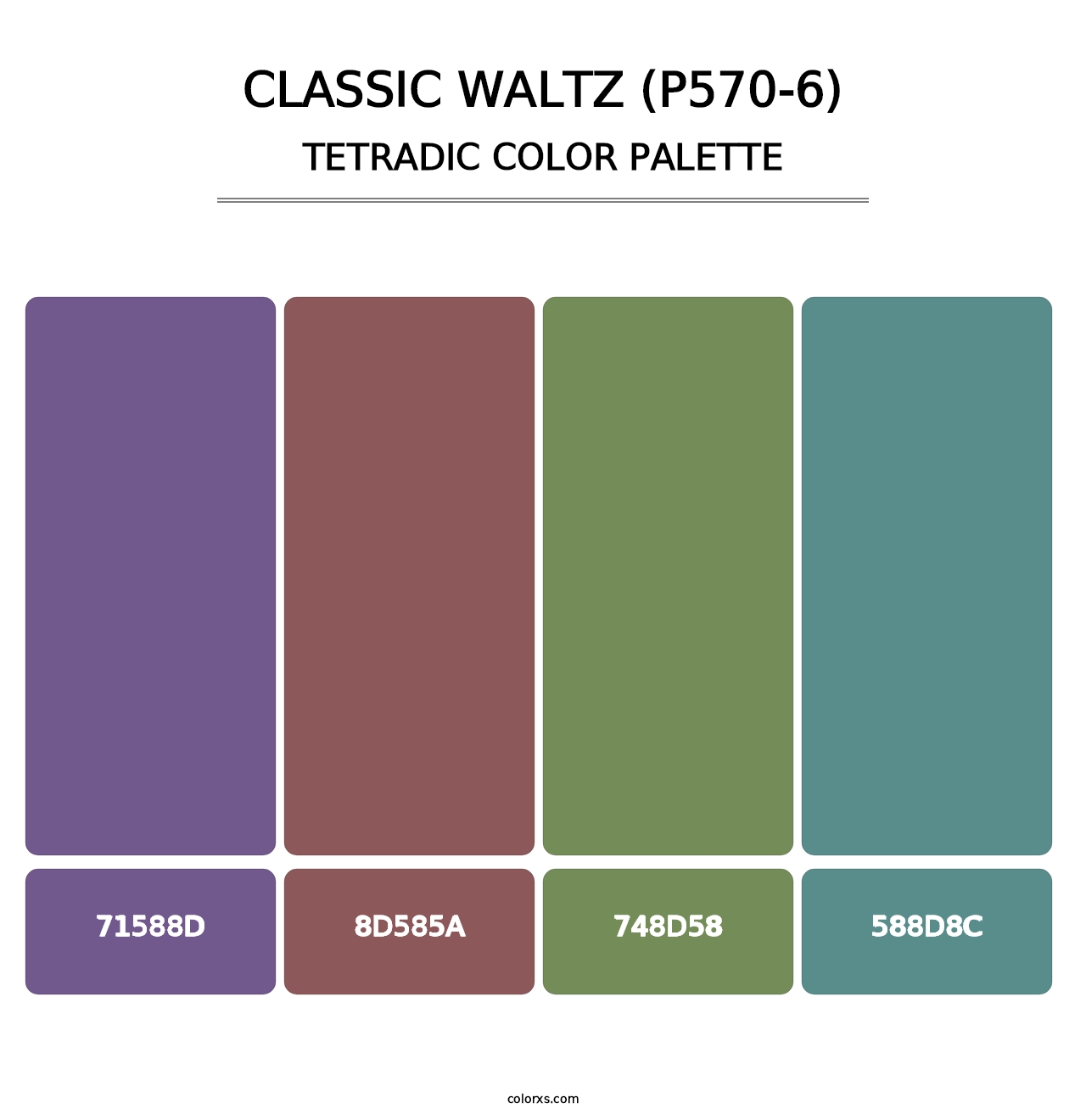 Classic Waltz (P570-6) - Tetradic Color Palette
