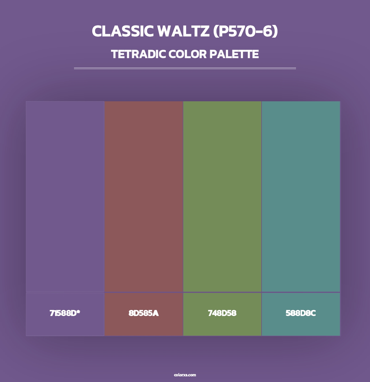 Classic Waltz (P570-6) - Tetradic Color Palette