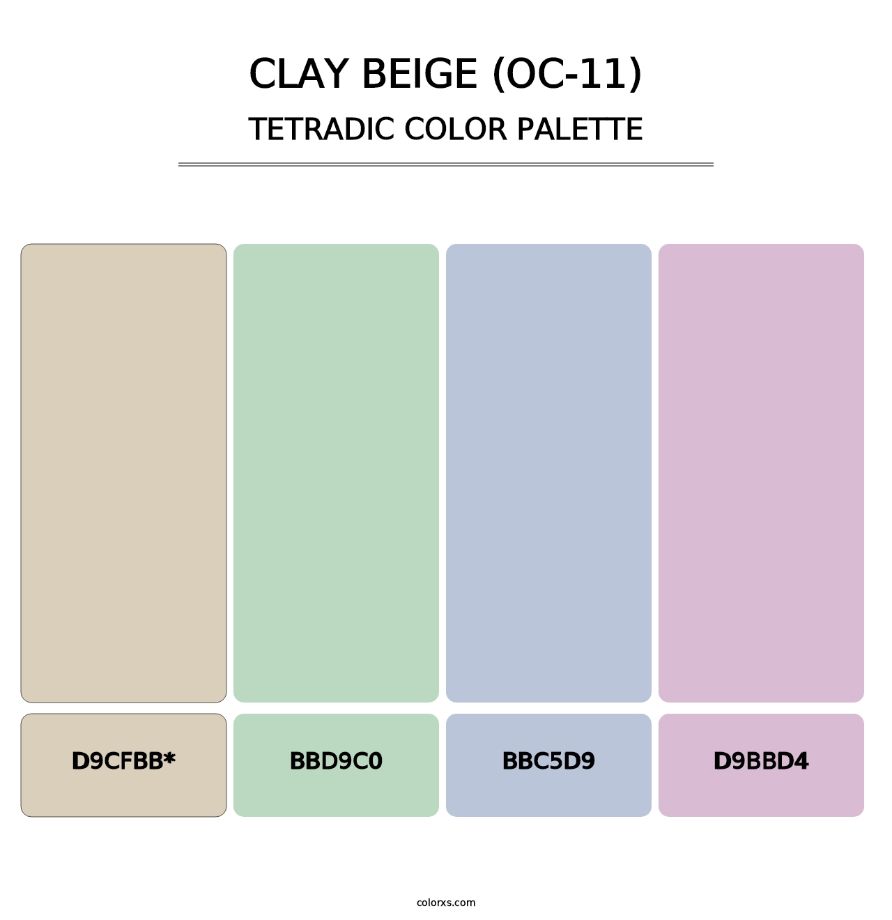 Clay Beige (OC-11) - Tetradic Color Palette