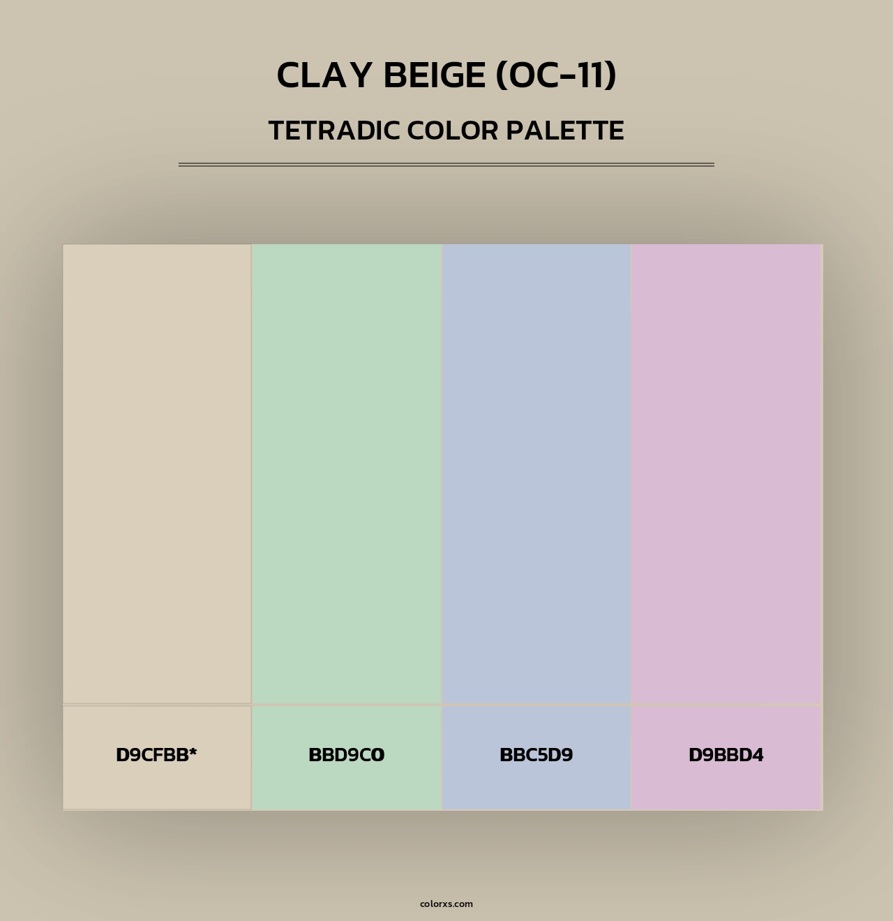Clay Beige (OC-11) - Tetradic Color Palette