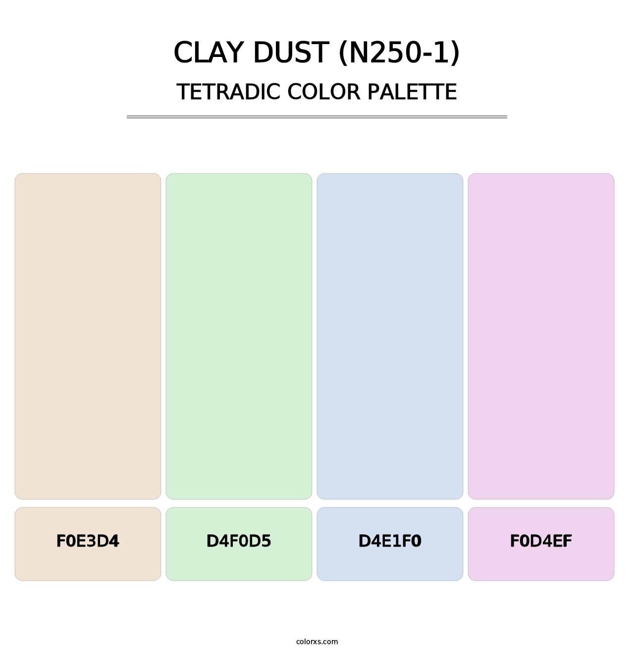 Clay Dust (N250-1) - Tetradic Color Palette
