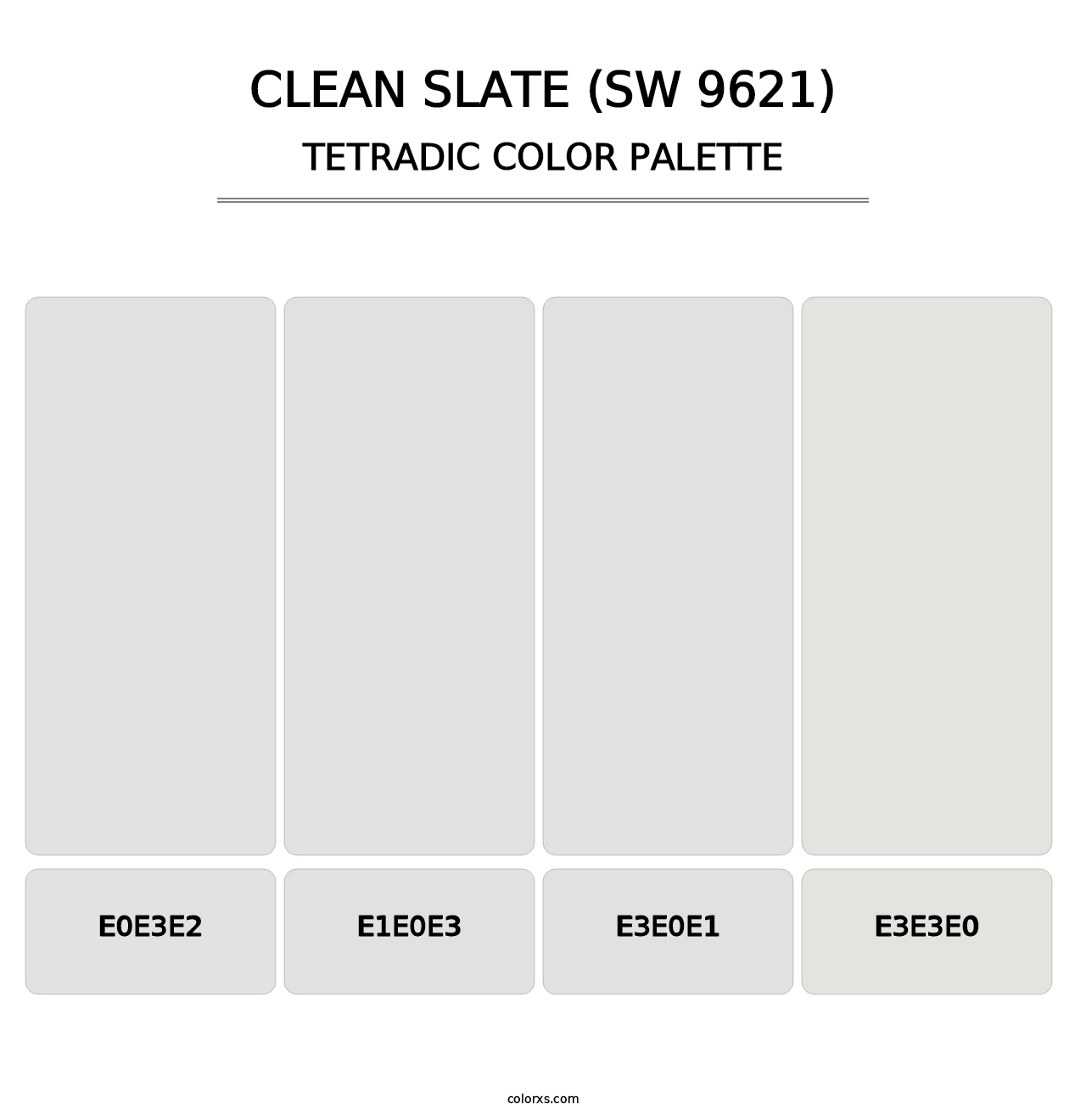 Clean Slate (SW 9621) - Tetradic Color Palette