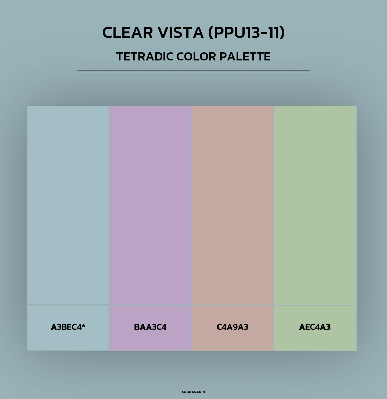Clear Vista (PPU13-11) - Tetradic Color Palette