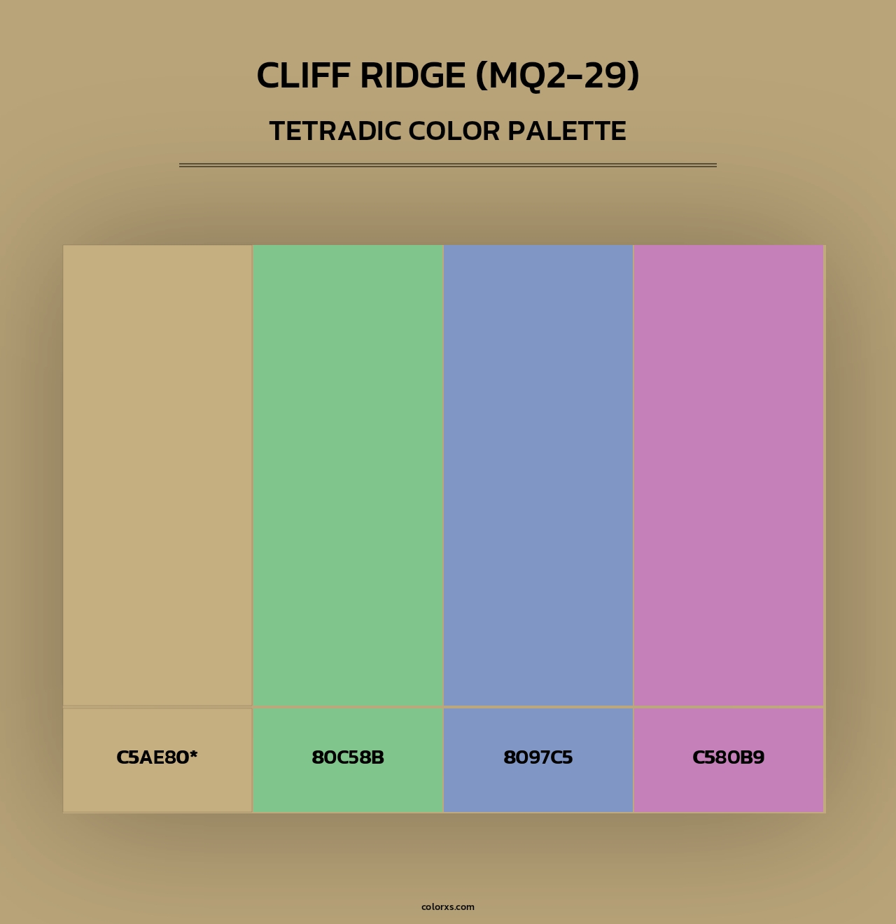 Cliff Ridge (MQ2-29) - Tetradic Color Palette