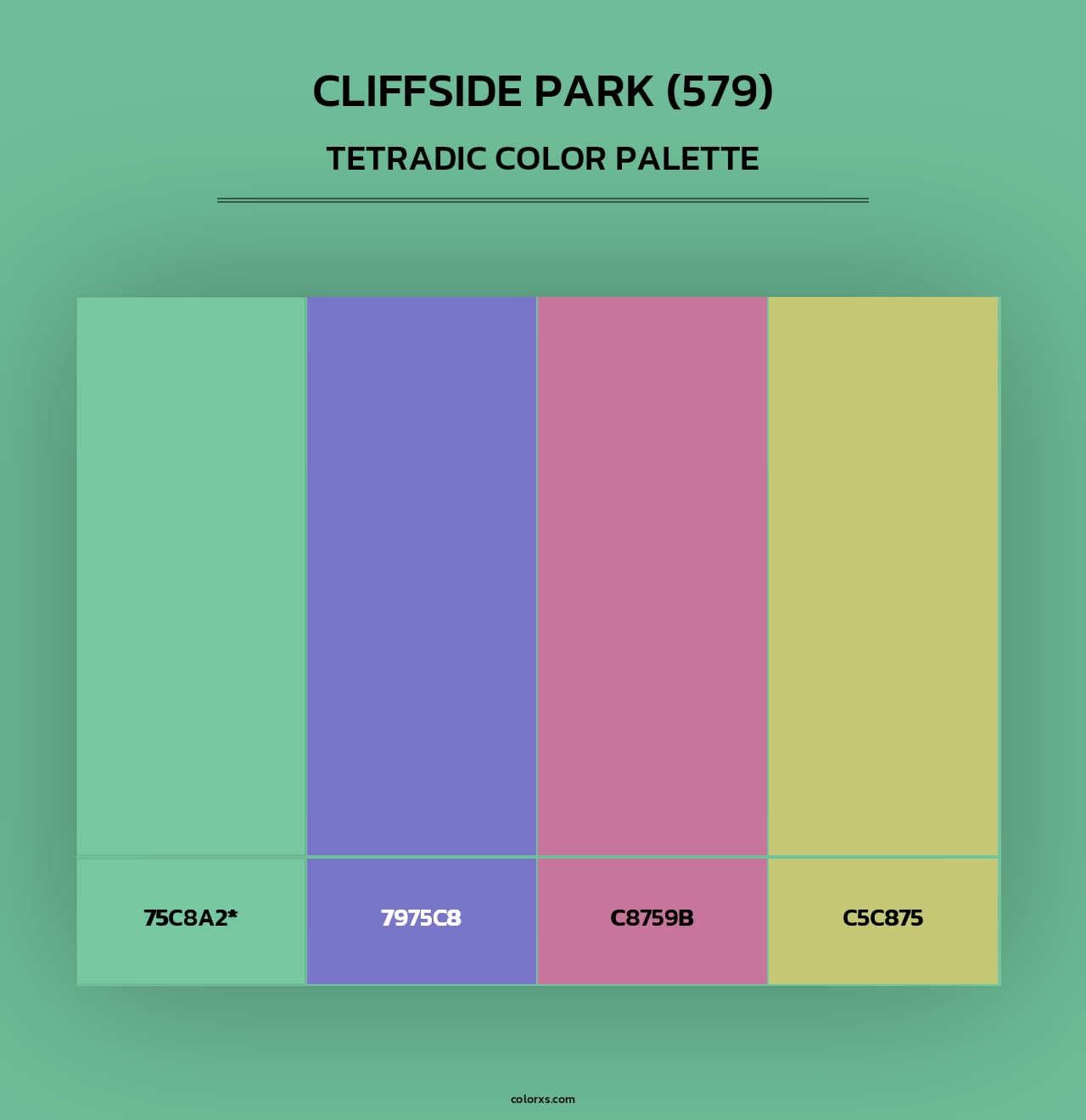 Cliffside Park (579) - Tetradic Color Palette