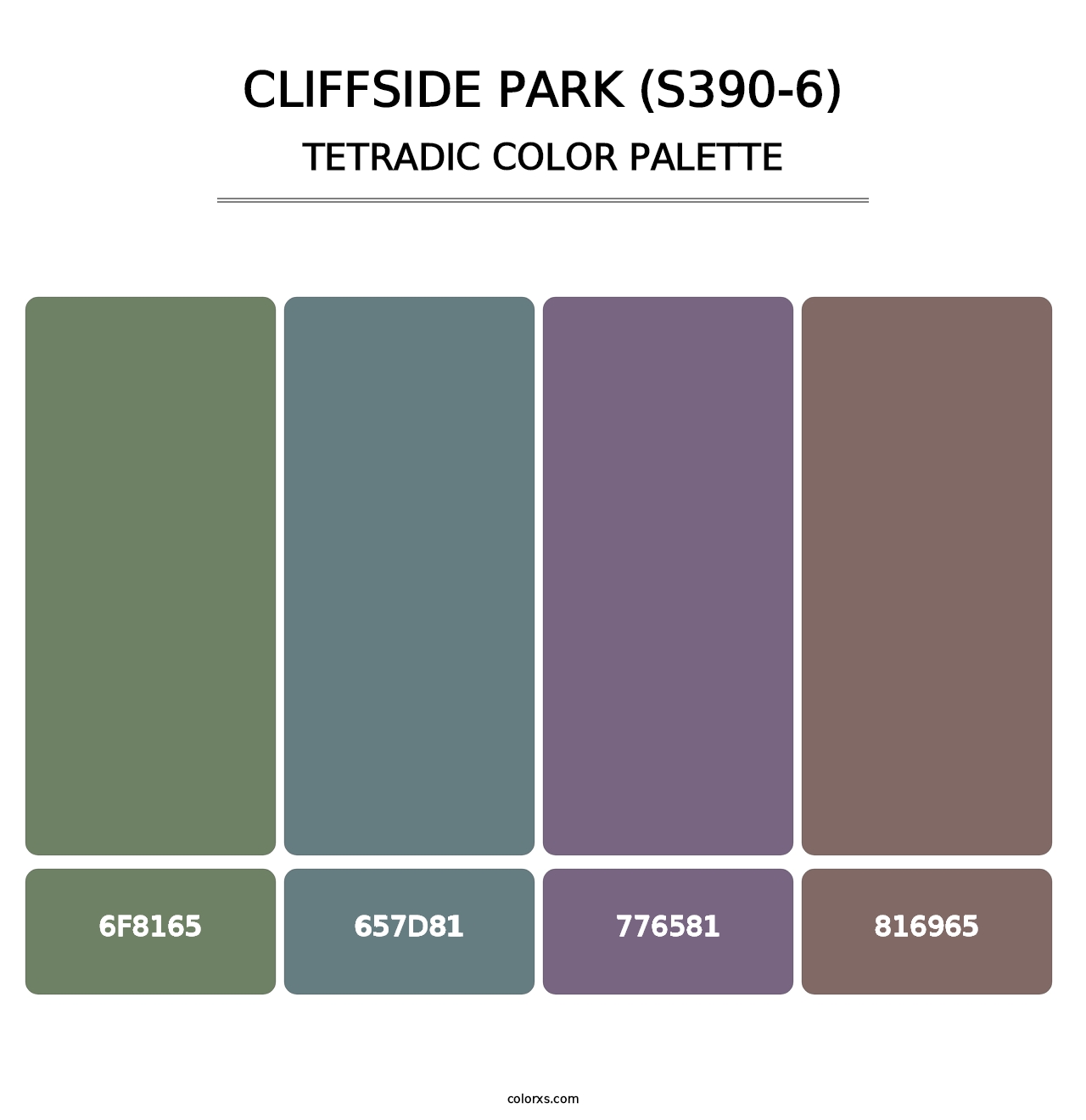 Cliffside Park (S390-6) - Tetradic Color Palette