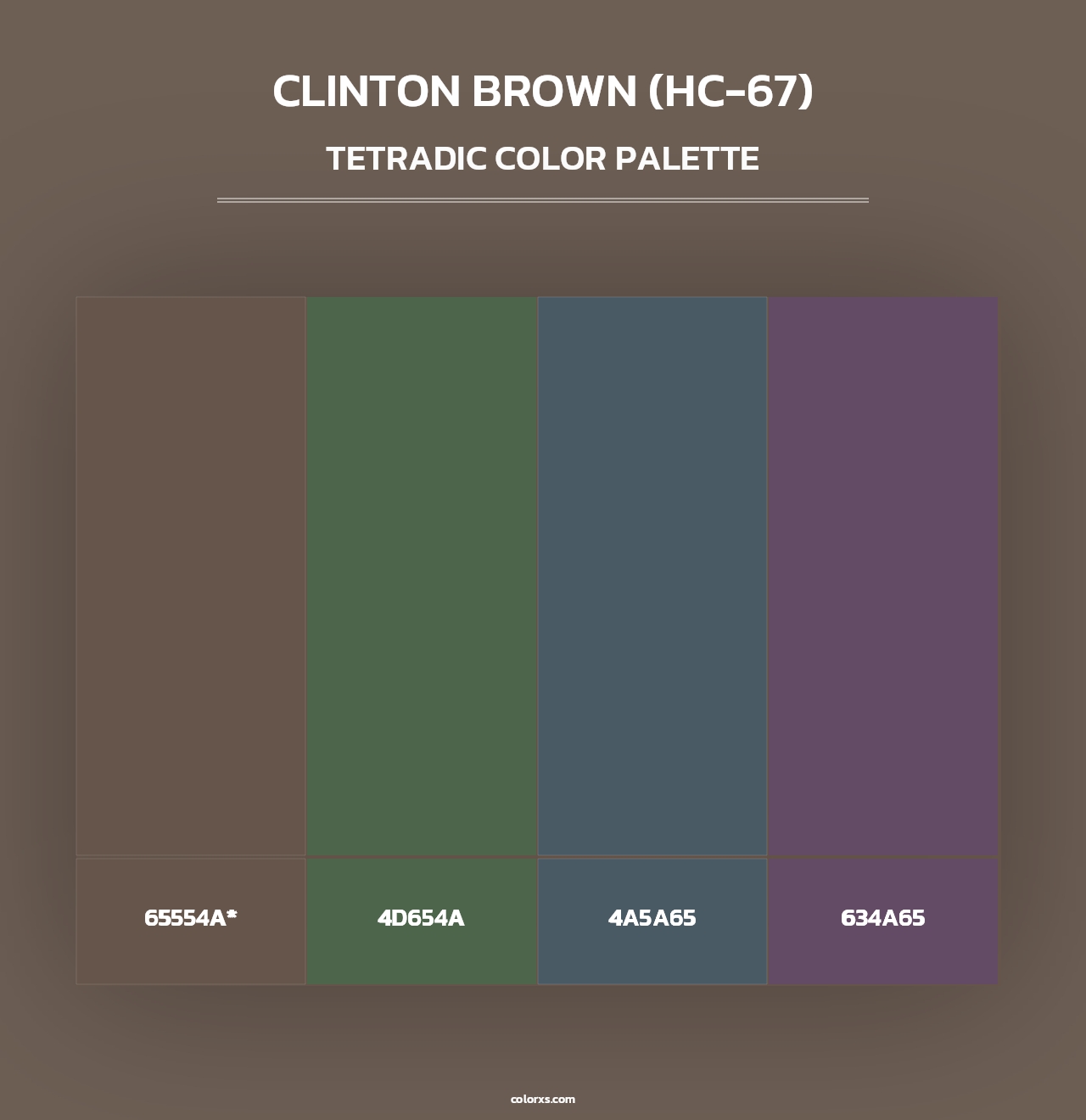 Clinton Brown (HC-67) - Tetradic Color Palette