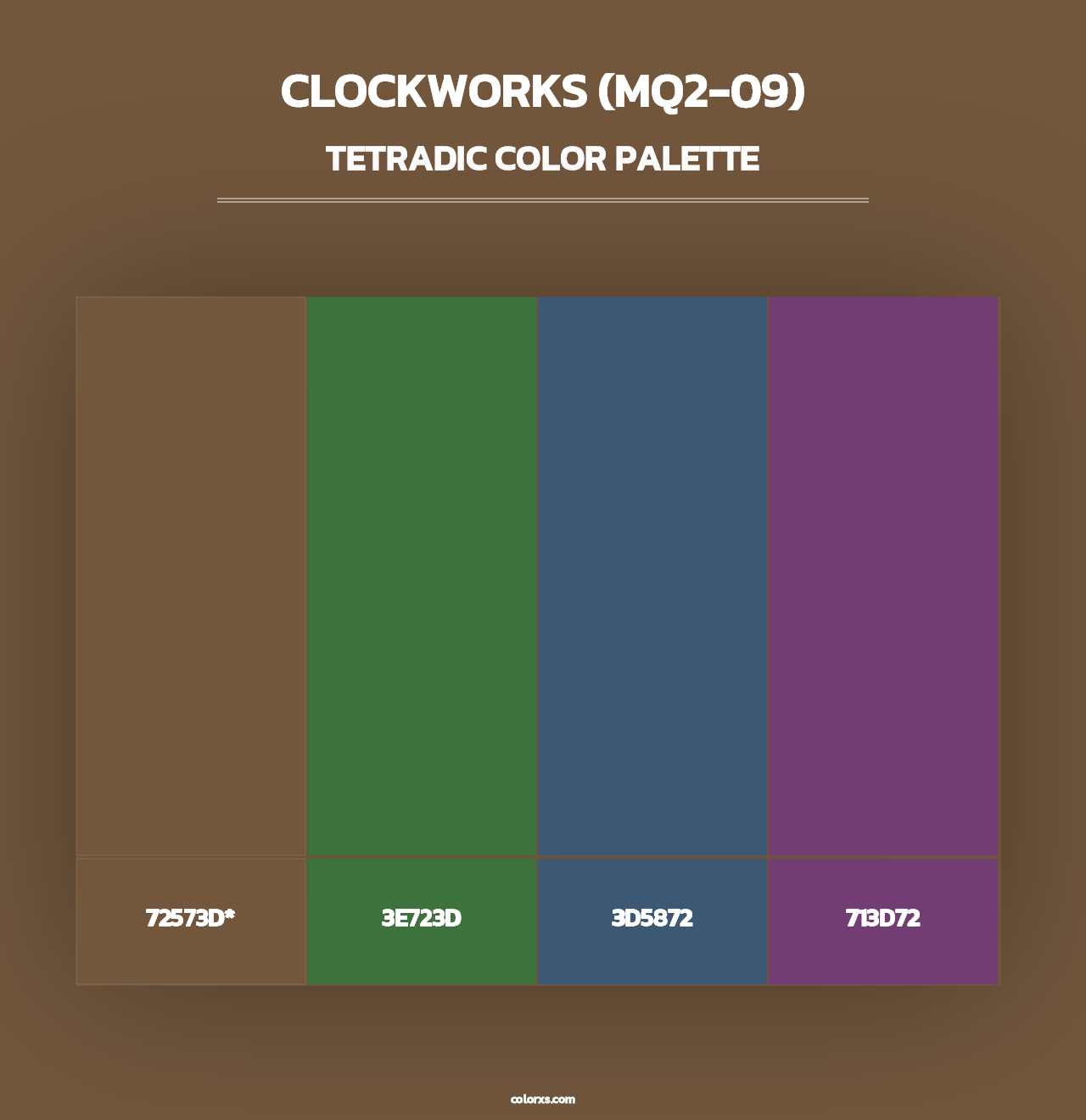 Clockworks (MQ2-09) - Tetradic Color Palette