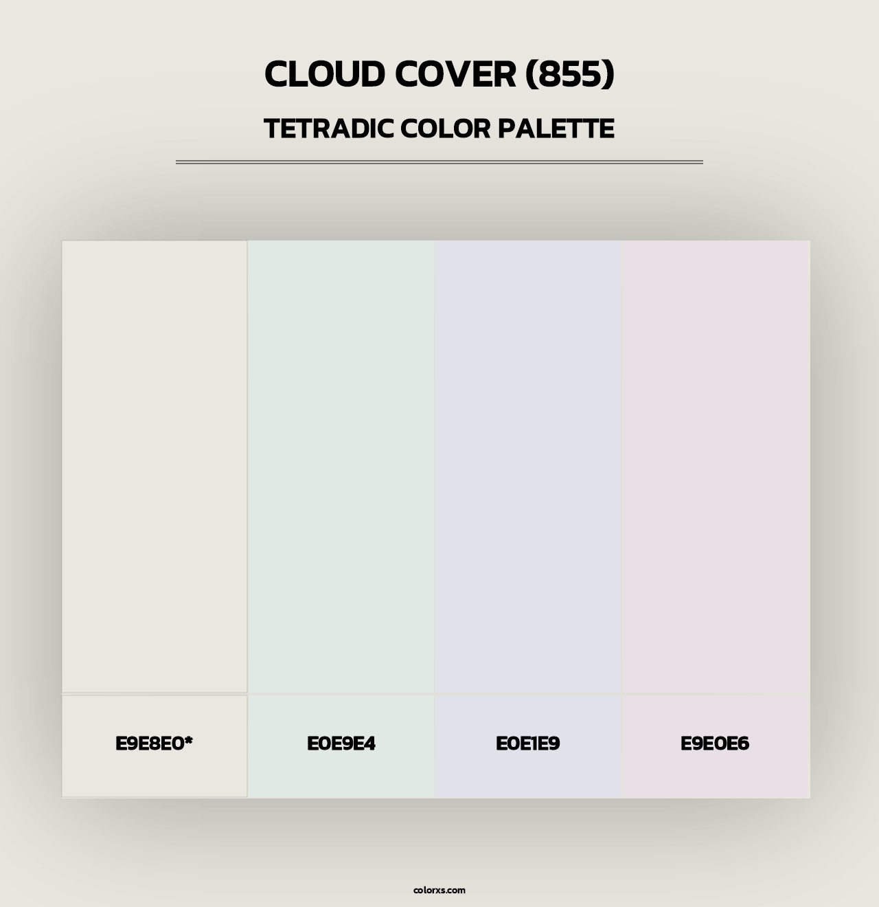 Cloud Cover (855) - Tetradic Color Palette
