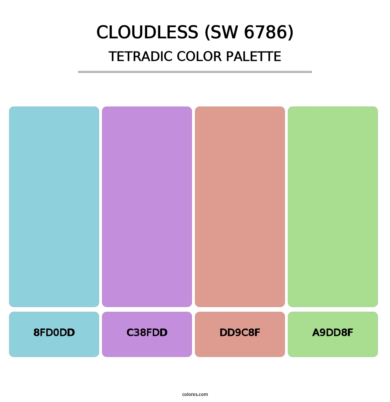 Cloudless (SW 6786) - Tetradic Color Palette