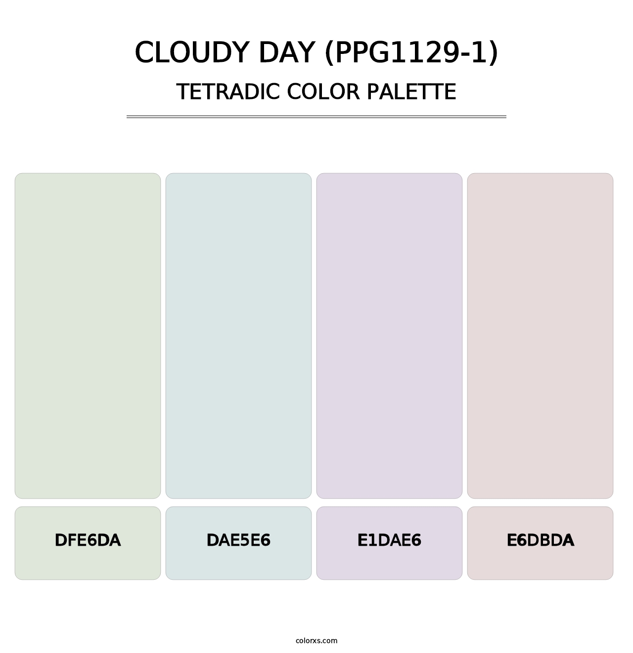 Cloudy Day (PPG1129-1) - Tetradic Color Palette