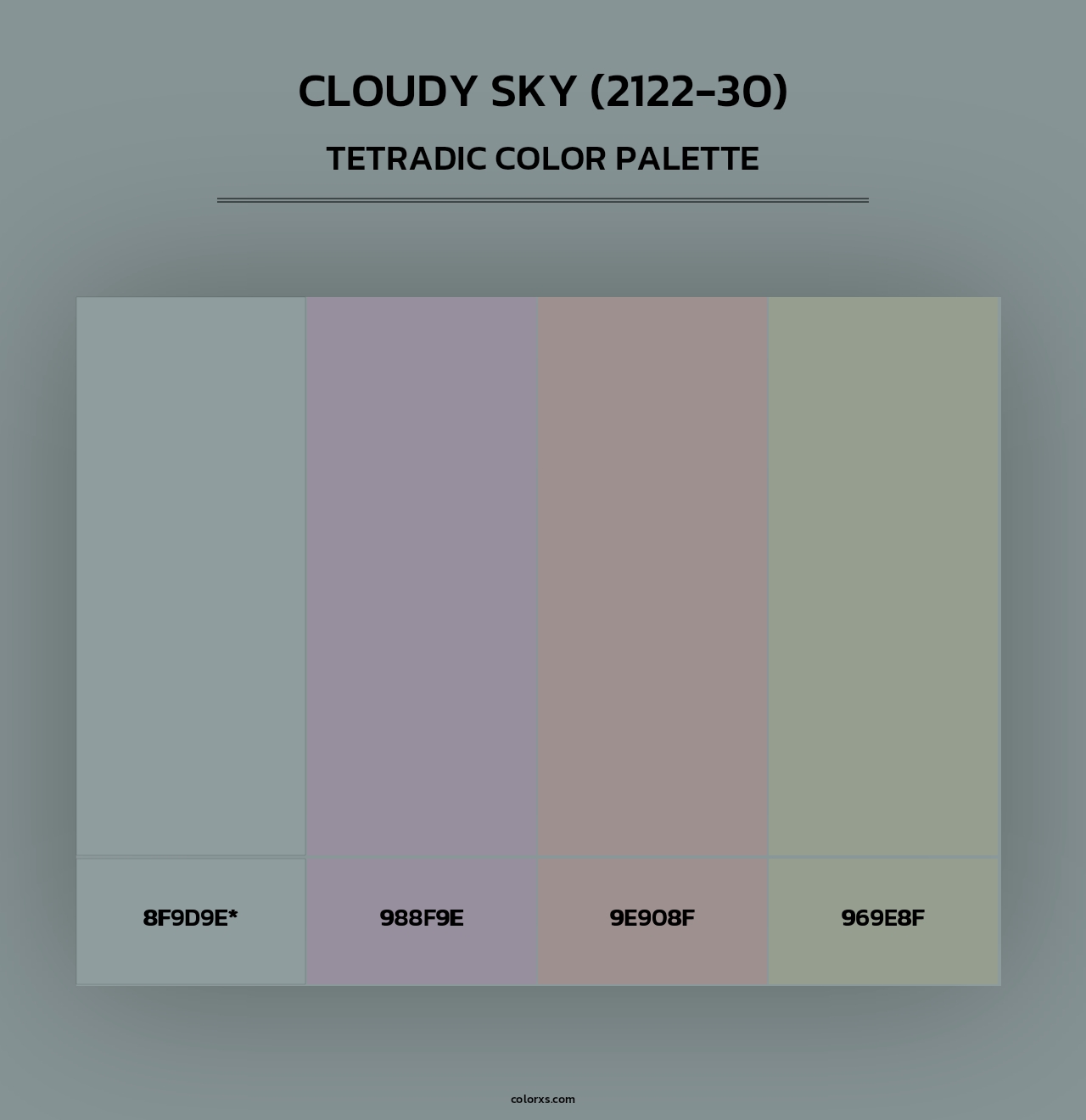 Cloudy Sky (2122-30) - Tetradic Color Palette