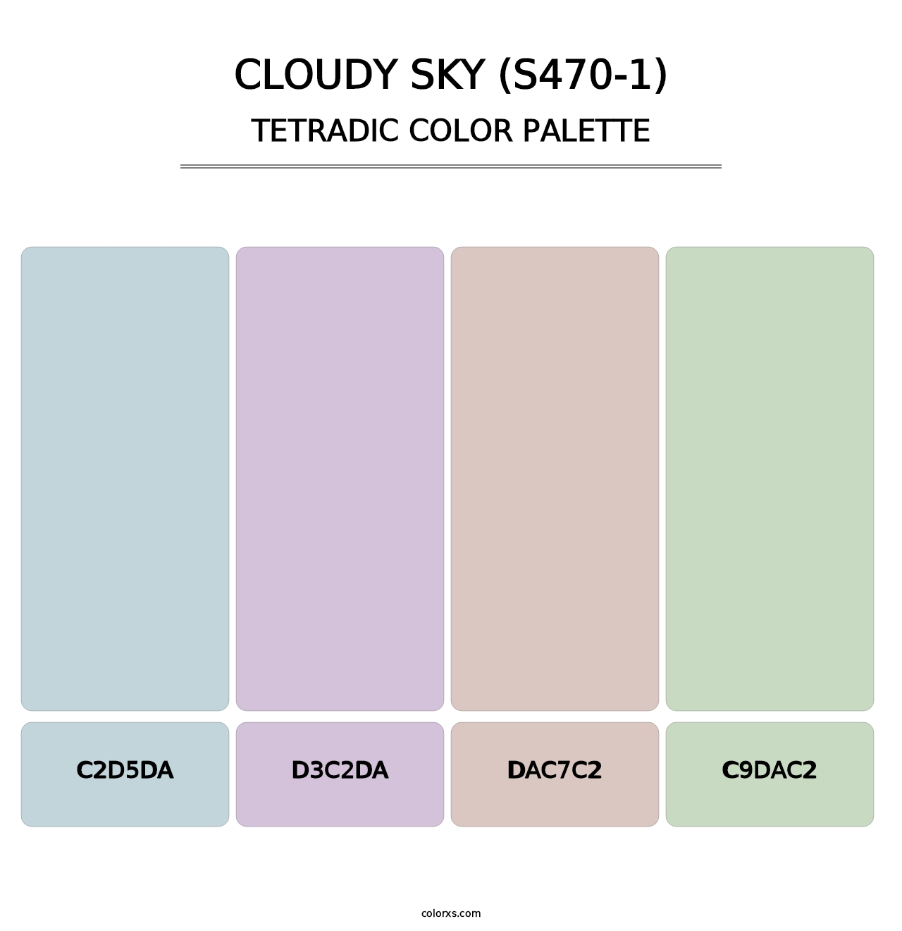 Cloudy Sky (S470-1) - Tetradic Color Palette
