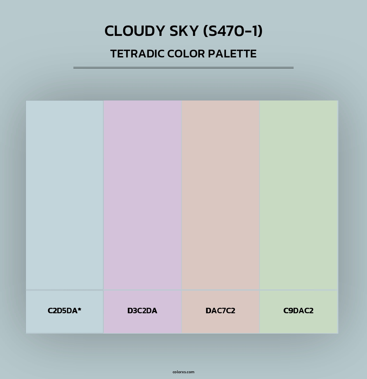Cloudy Sky (S470-1) - Tetradic Color Palette