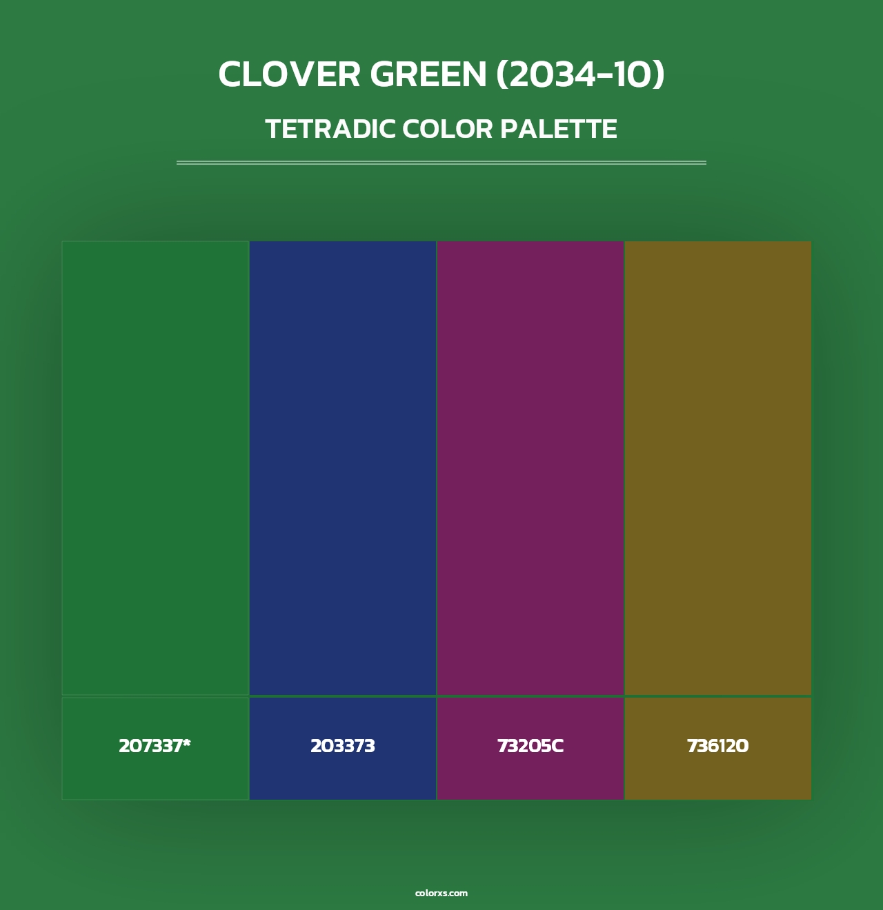 Clover Green (2034-10) - Tetradic Color Palette
