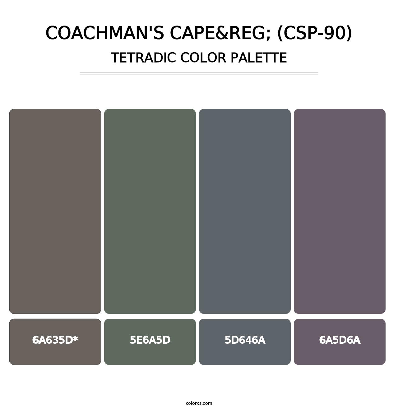 Coachman's Cape&reg; (CSP-90) - Tetradic Color Palette