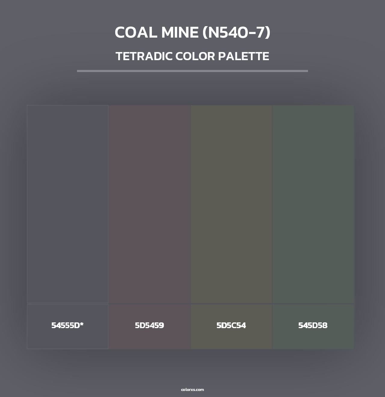 Coal Mine (N540-7) - Tetradic Color Palette