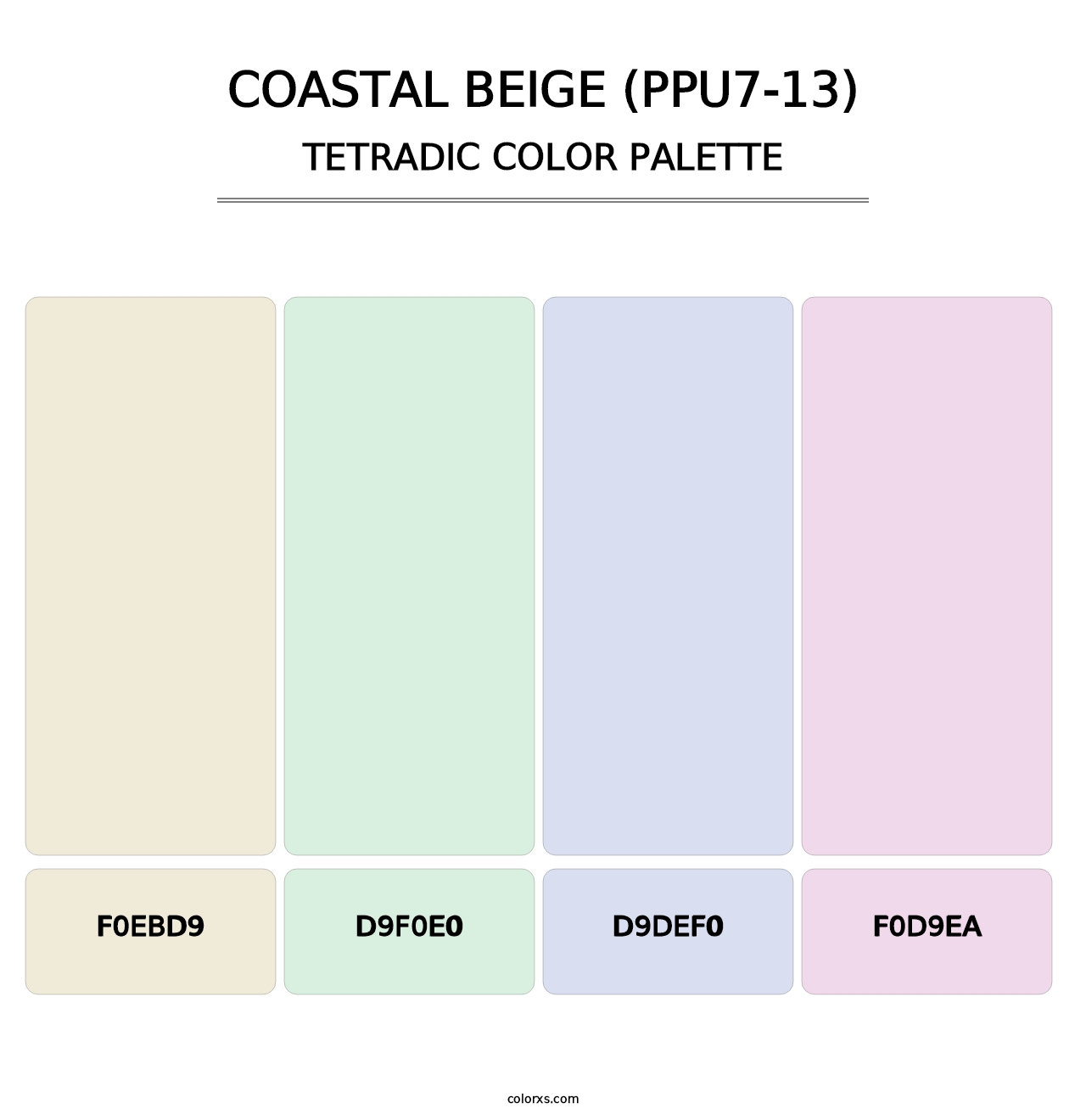 Coastal Beige (PPU7-13) - Tetradic Color Palette