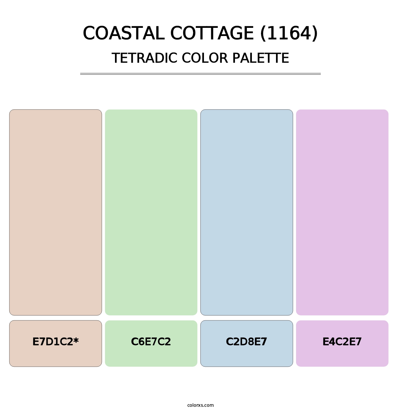 Coastal Cottage (1164) - Tetradic Color Palette