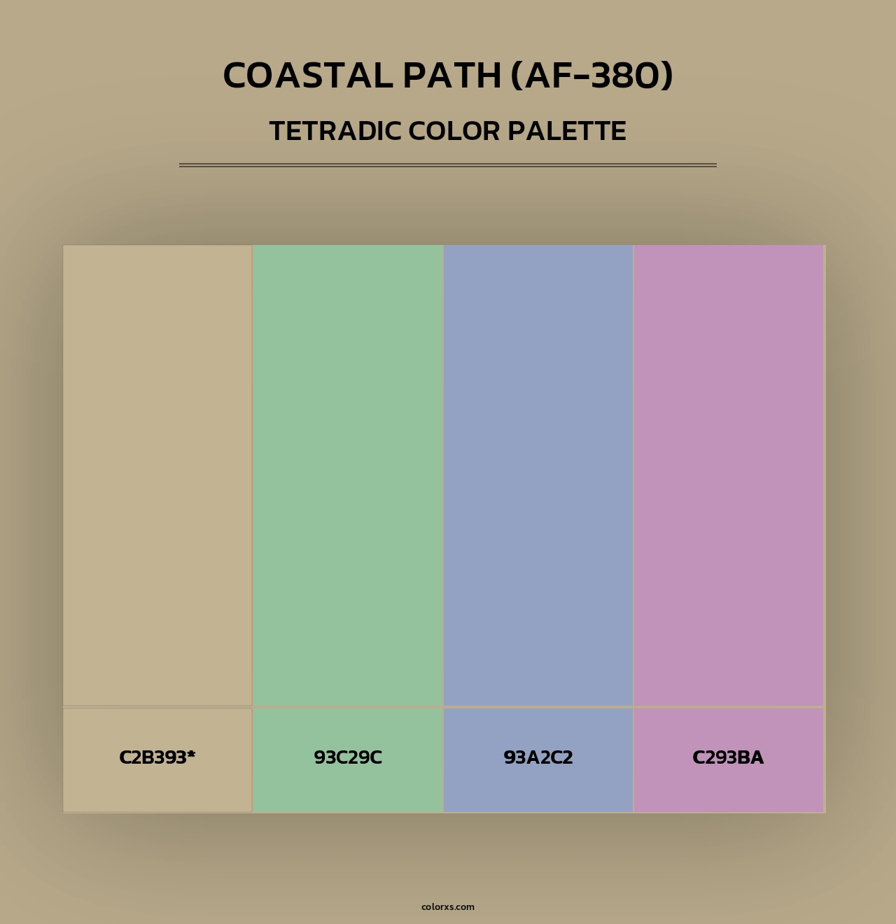 Coastal Path (AF-380) - Tetradic Color Palette