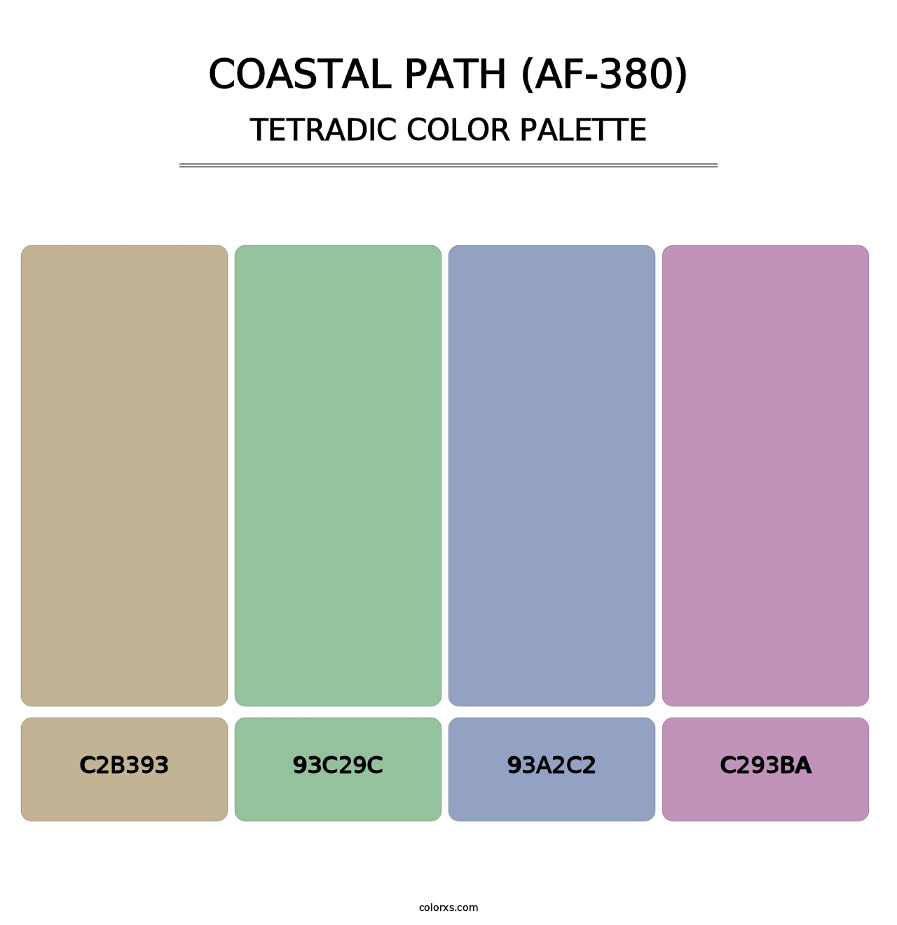 Coastal Path (AF-380) - Tetradic Color Palette