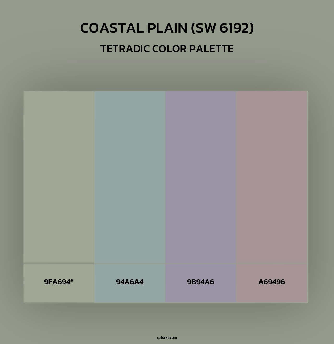 Coastal Plain (SW 6192) - Tetradic Color Palette