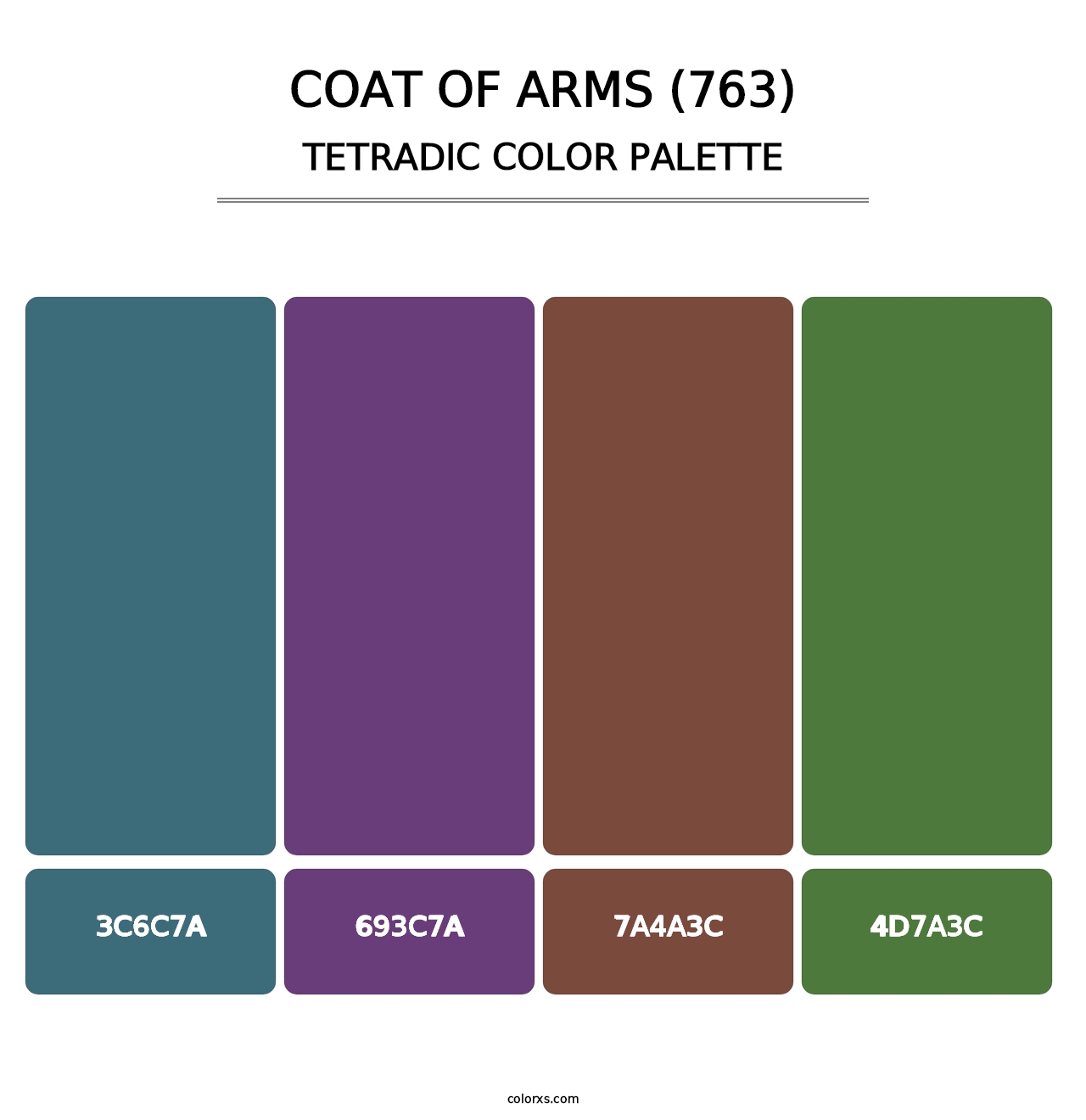 Coat of Arms (763) - Tetradic Color Palette