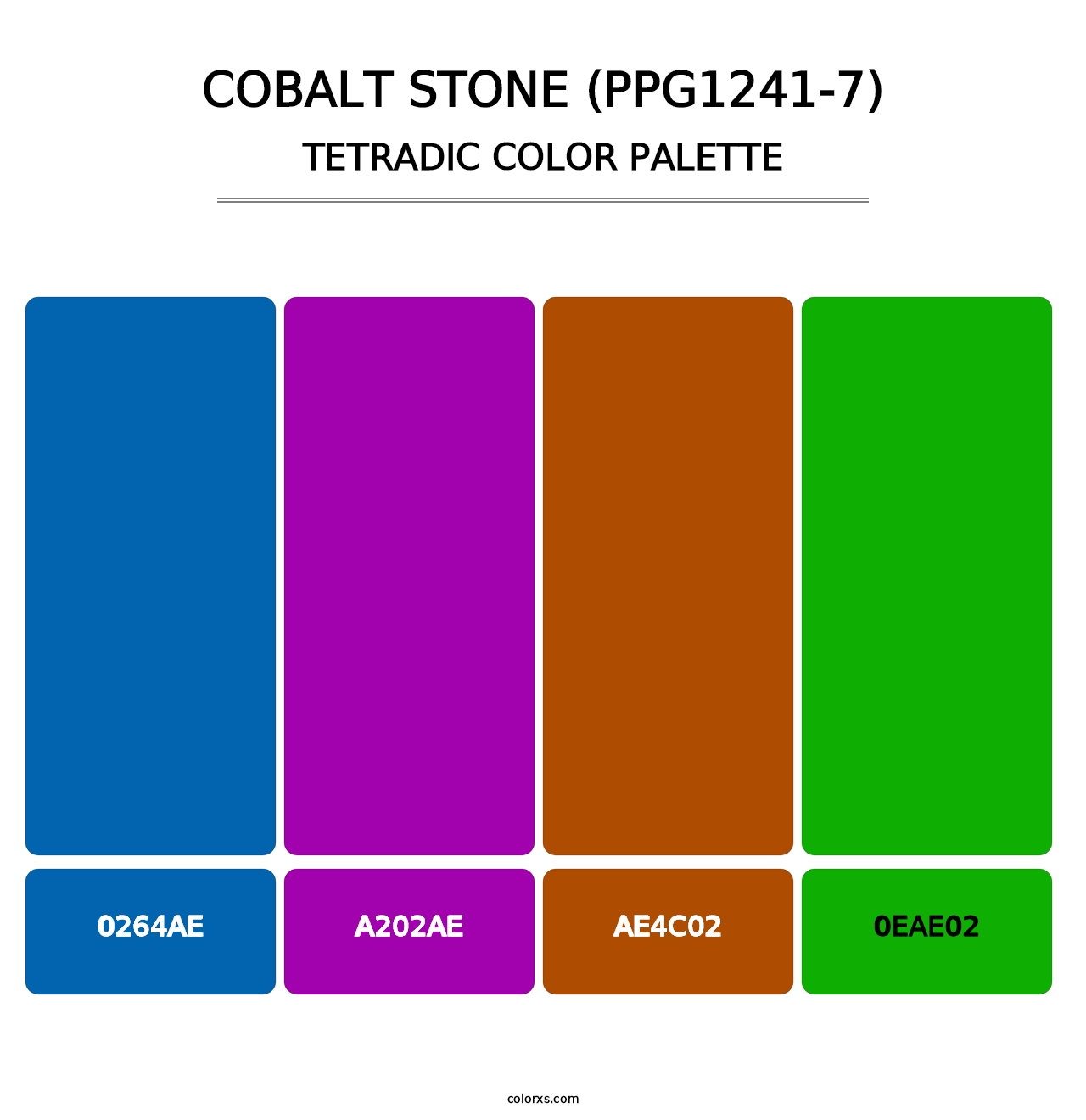 Cobalt Stone (PPG1241-7) - Tetradic Color Palette
